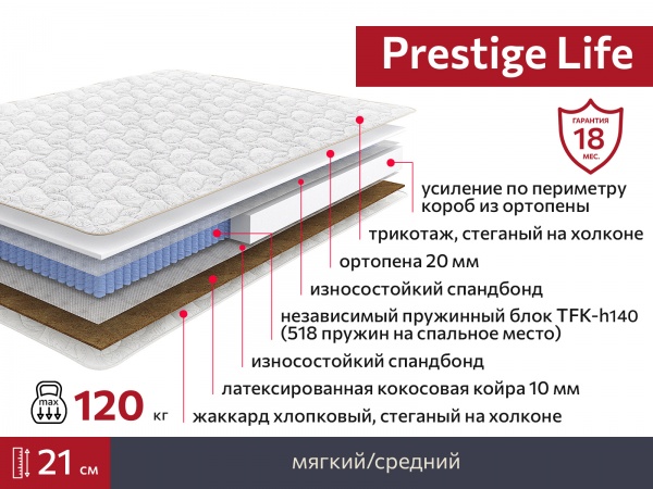 Матрас Prestige Life 900х2000